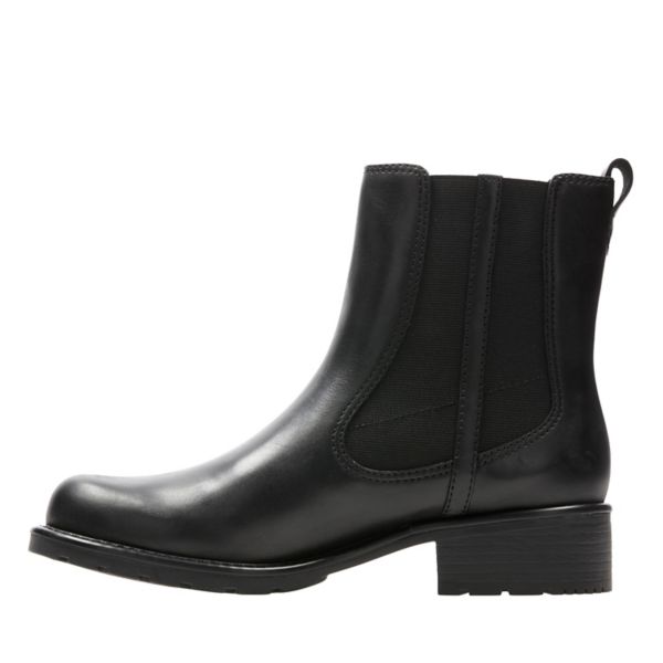 Clarks Womens Orinoco Club Chelsea Boots Black | UK-2041638